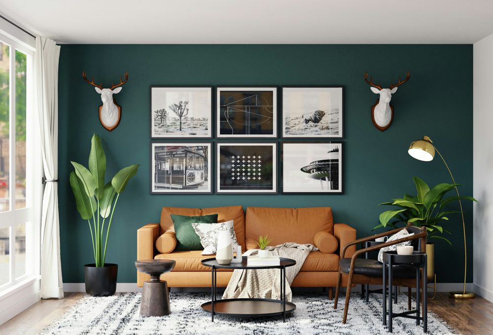 A bright, finished living room