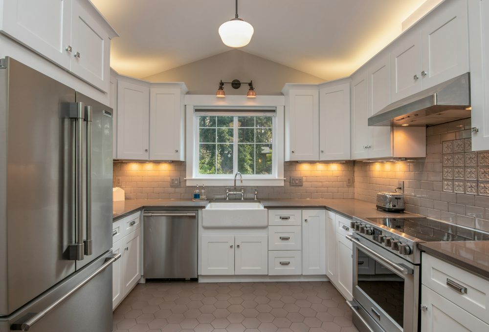 A bright, finished renovated kitchen